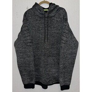 Straight Faded Sweatshirt Mens X-Large Gray Heather Fleece Hooded Drawstring